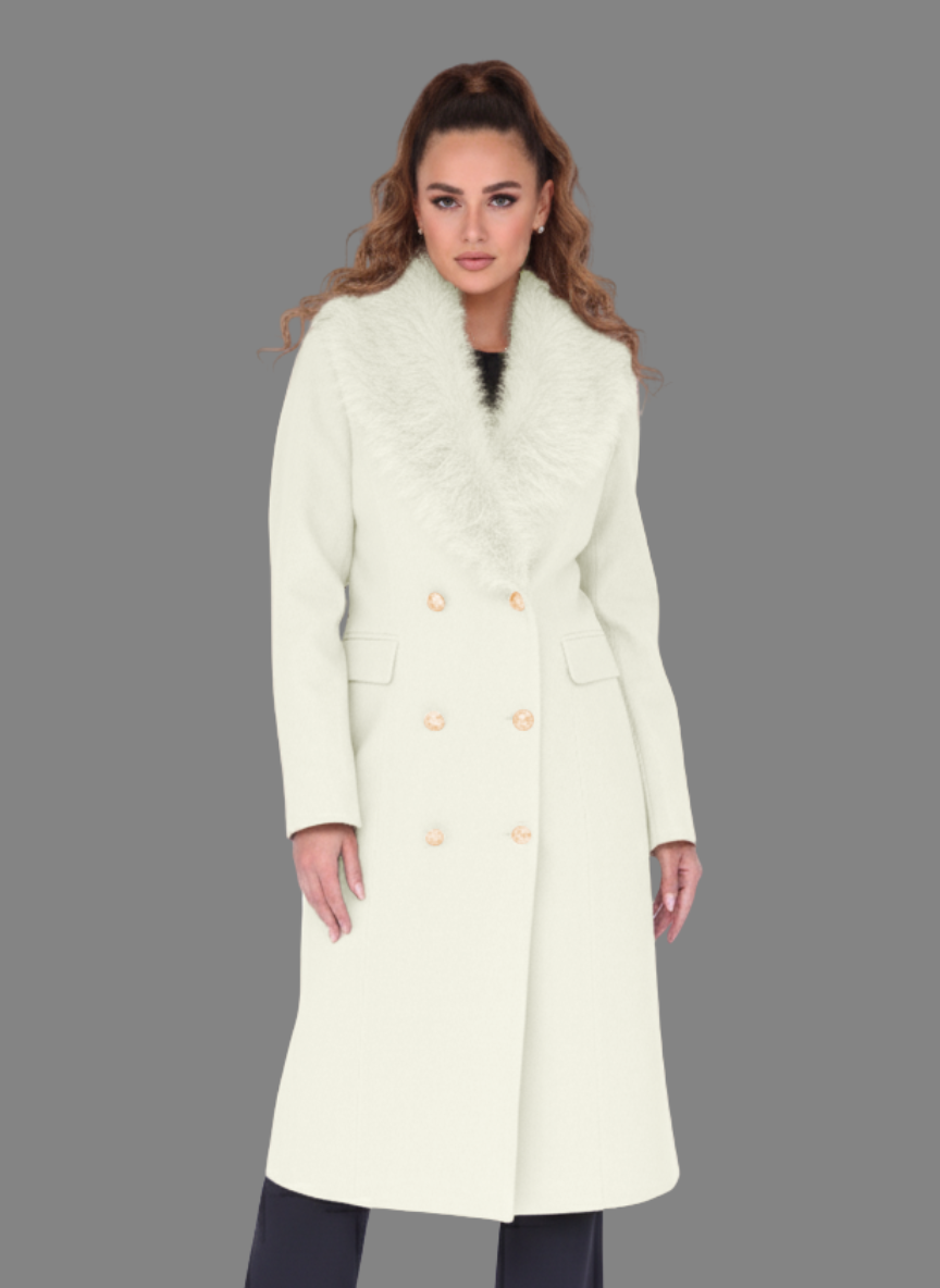 Maine Overcoat with Long Fur Collar