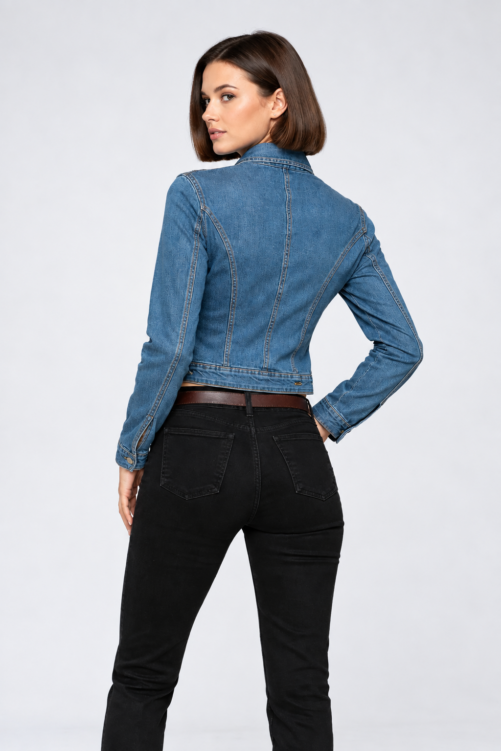 Avenida Stretchy Denim Moto Jacket