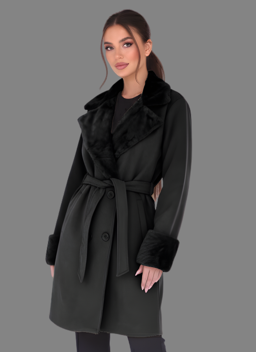 Chelsea Overcoat with Short Fur