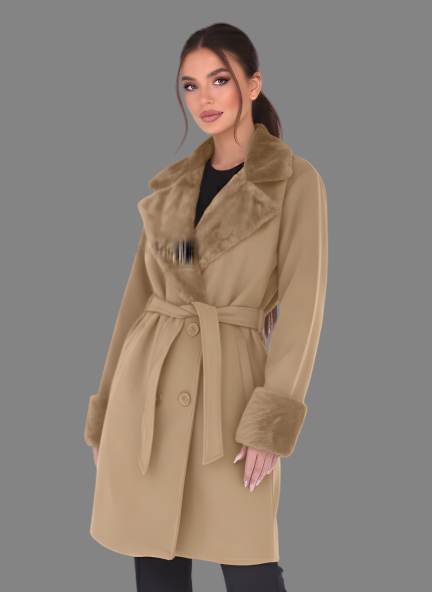Chelsea Overcoat with Short Fur