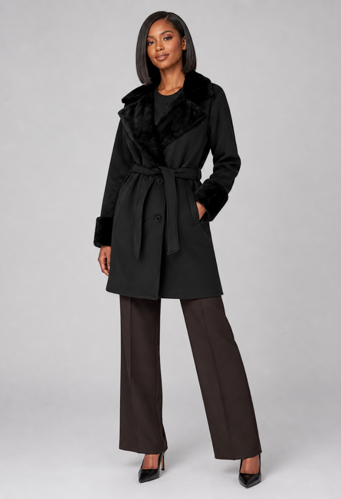 Chelsea Overcoat with Short Fur