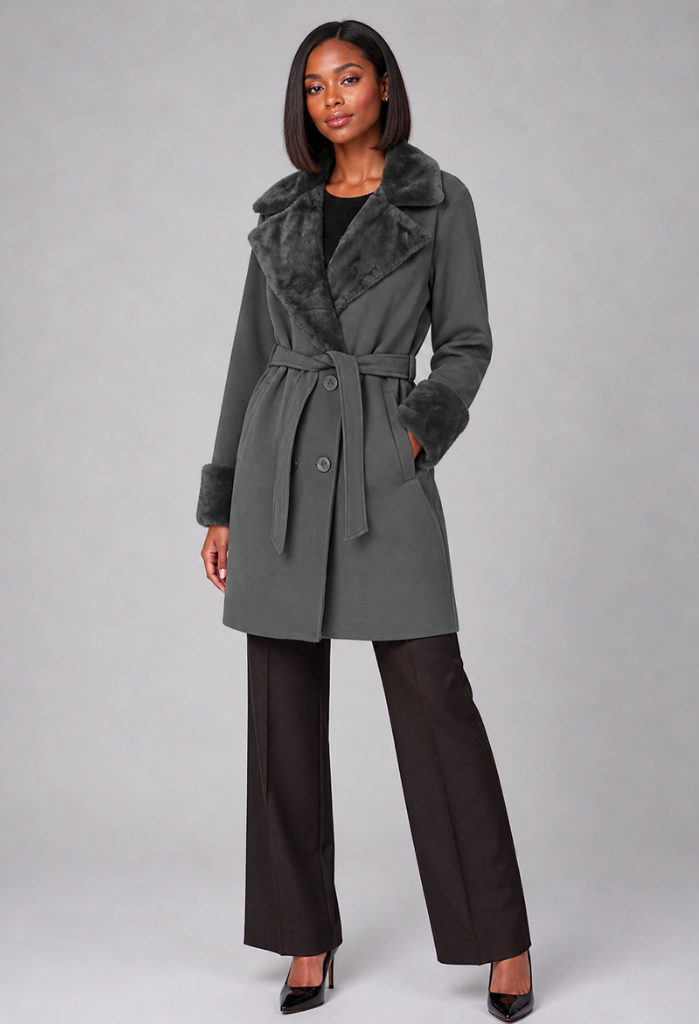 Chelsea Overcoat with Short Fur