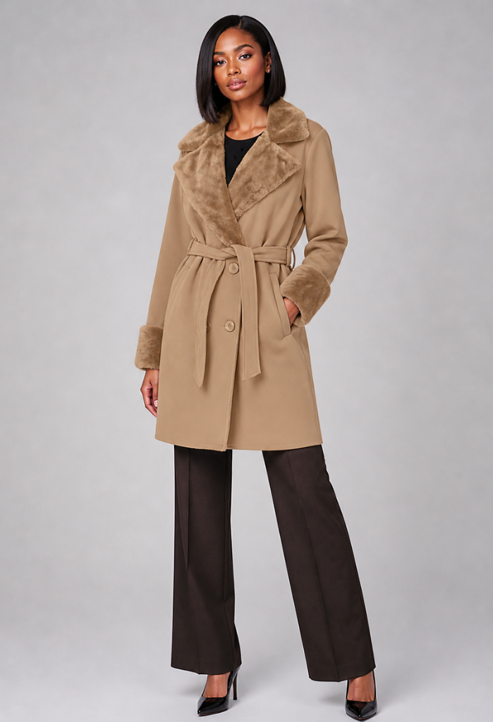 Chelsea Overcoat with Short Fur