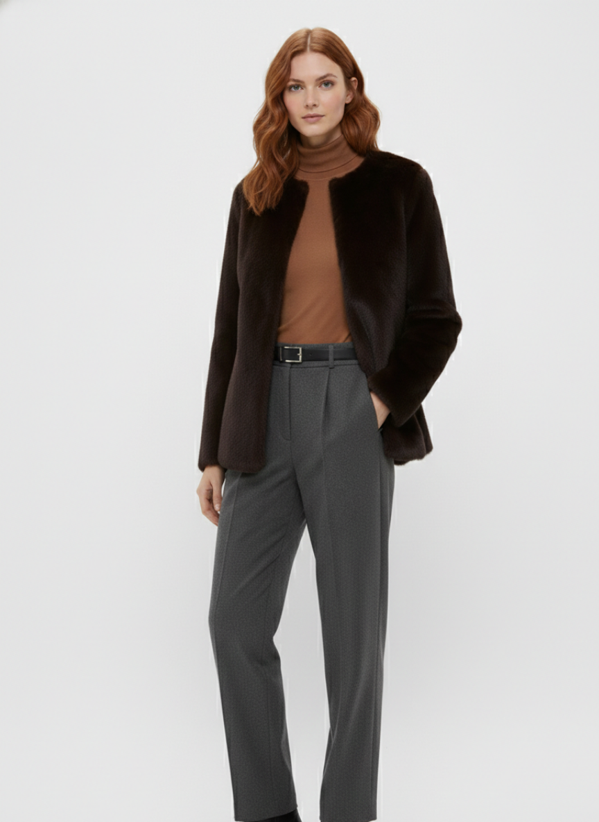 Dorin Faux Fur Jacket