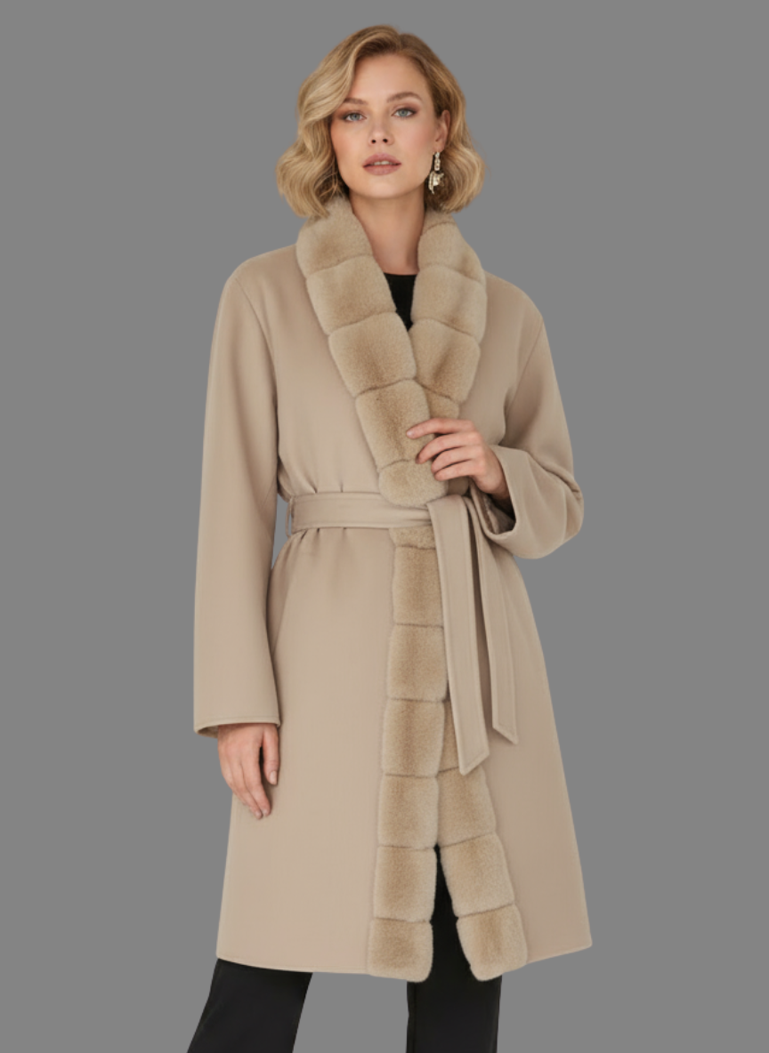 Elara Overcoat with Long Fur