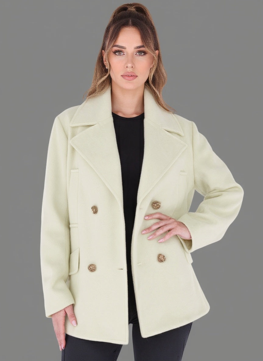 Italia Double-Breasted Peacoat