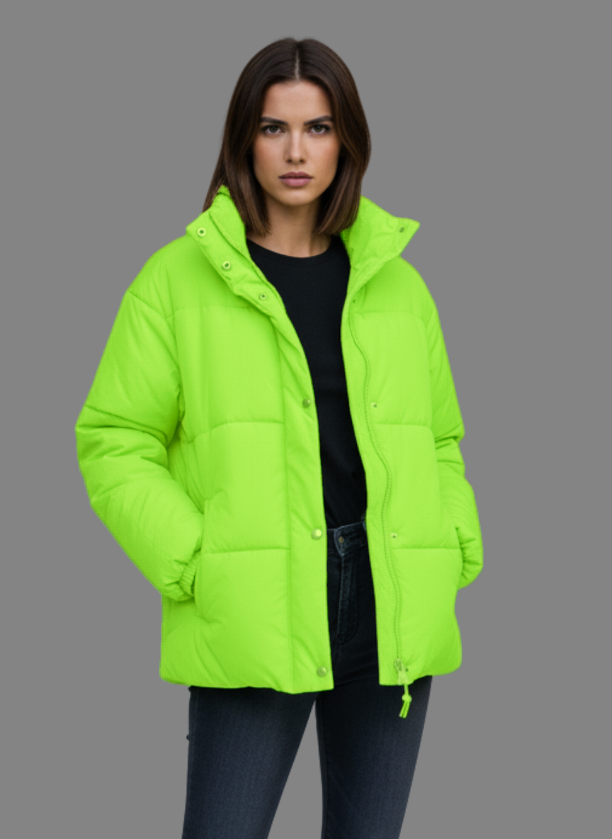 Lime Puffer Padded Jacket