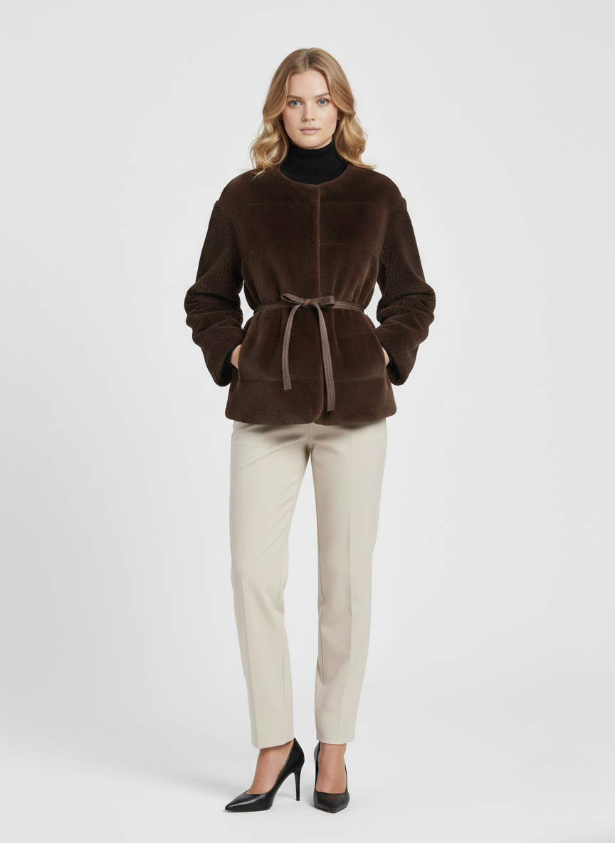 Moline Belted Teddy Jacket