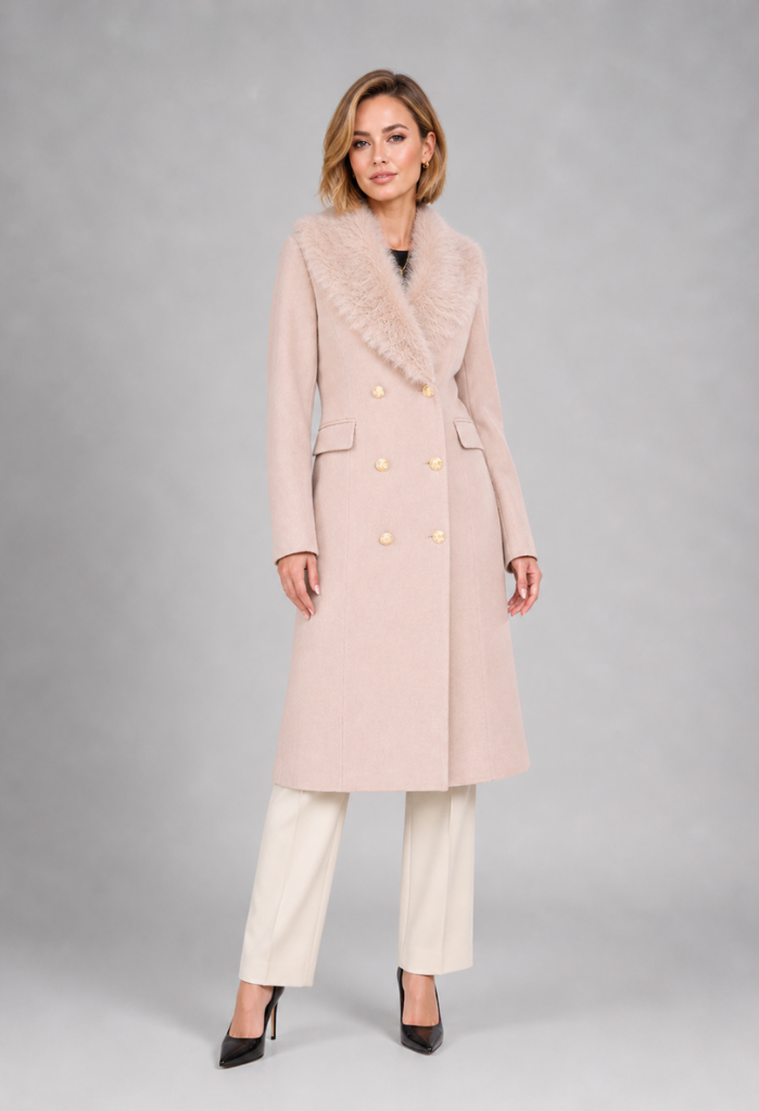 Maine Overcoat with Long Fur Collar