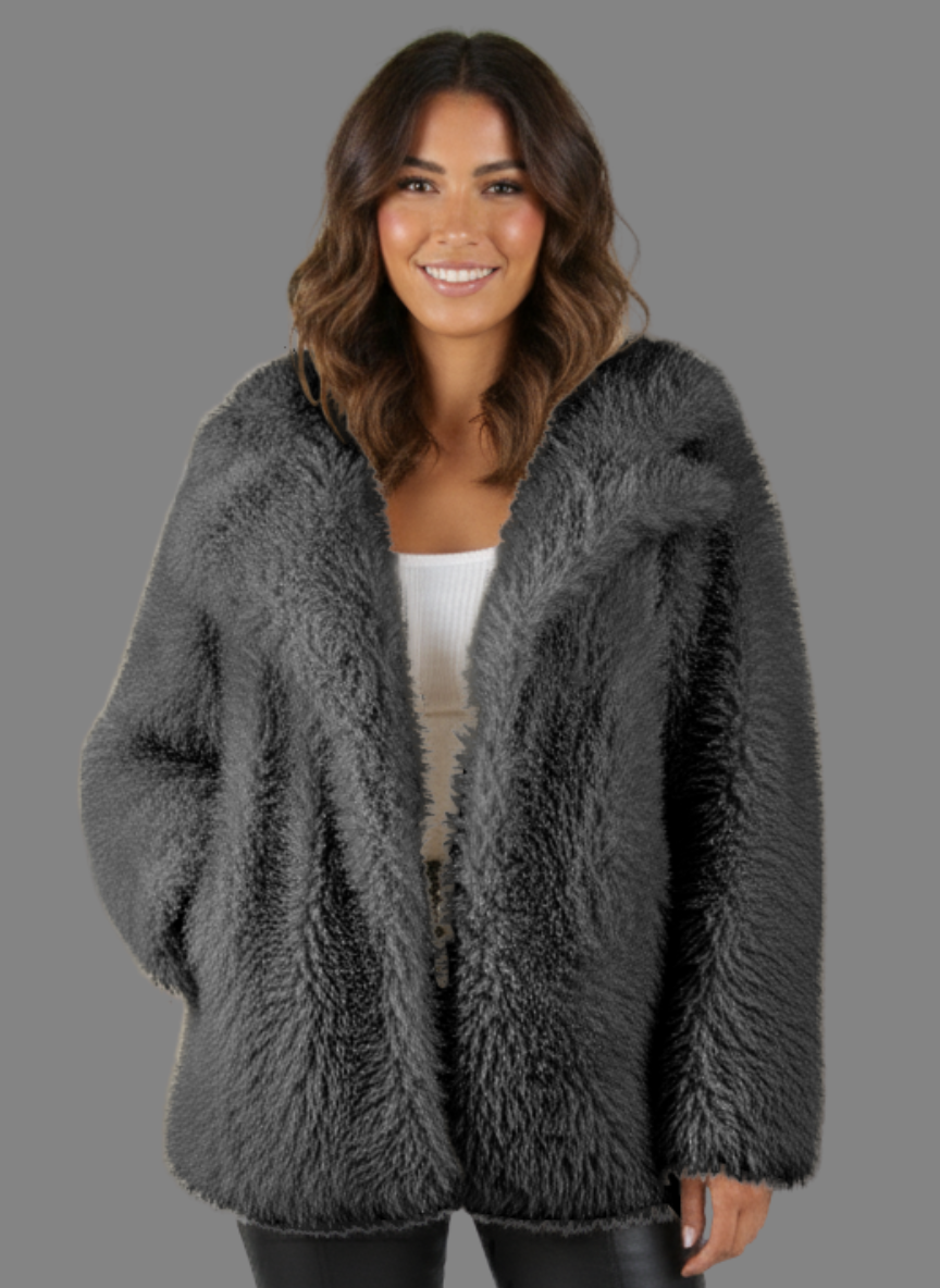 Nueva Super Plush Midi Faux Fur Jacket – Love For Humanity Couture