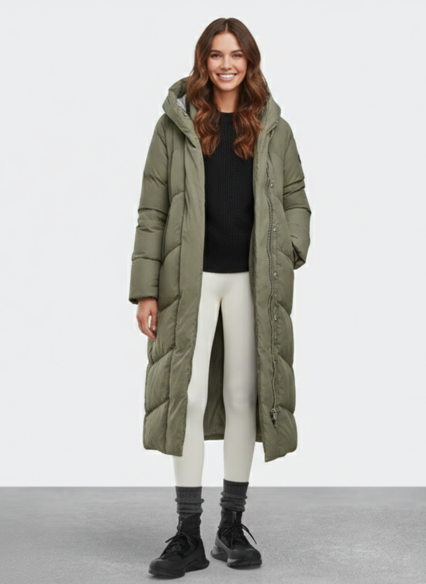 Sapporo Full-length Fit Parka with Embellished Wrap Hood