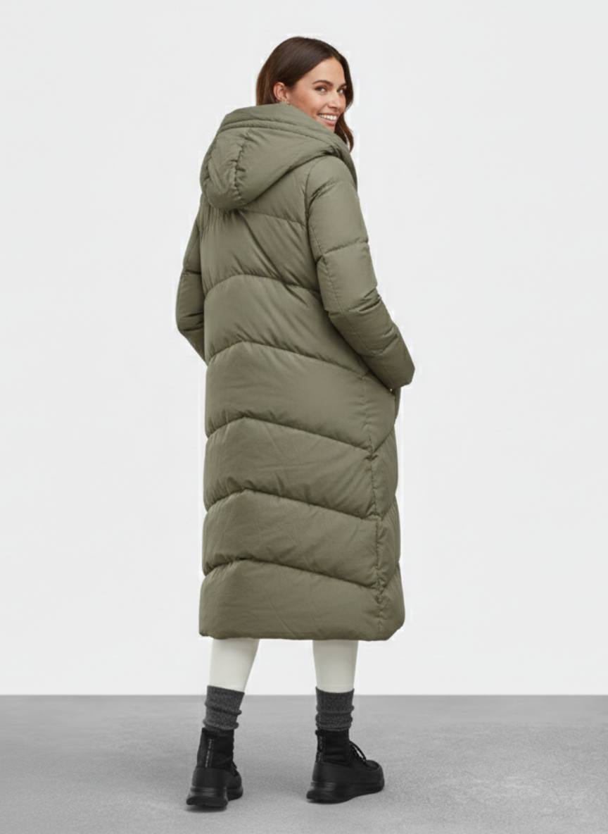 Sapporo Full-length Fit Parka with Embellished Wrap Hood